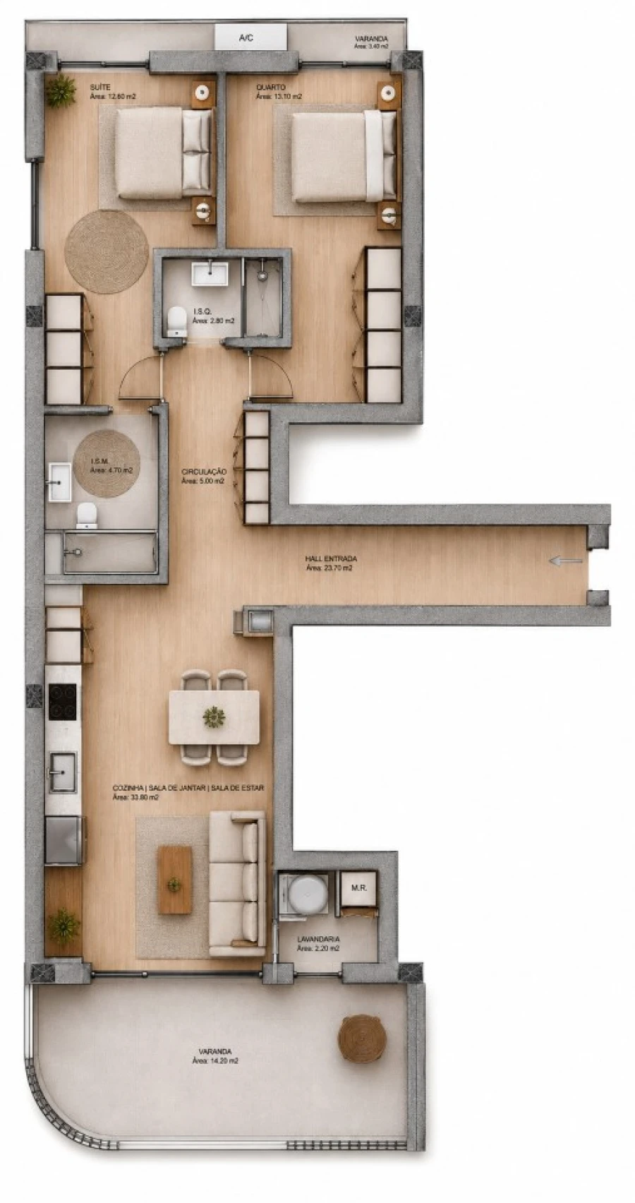 Apartamento T2 para Venda em Oliveira do Douro Planta 1