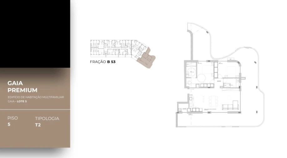 Apartamento T2 para Venda em Oliveira do Douro Planta 1