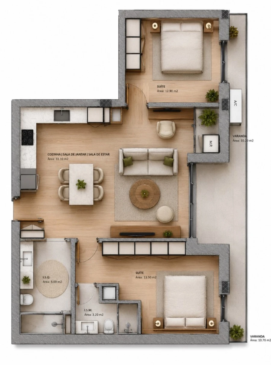 Apartamento T2 para Venda em Oliveira do Douro Planta 1