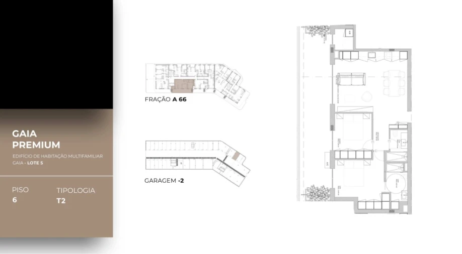 Apartamento T2 para Venda em Oliveira do Douro Planta 1