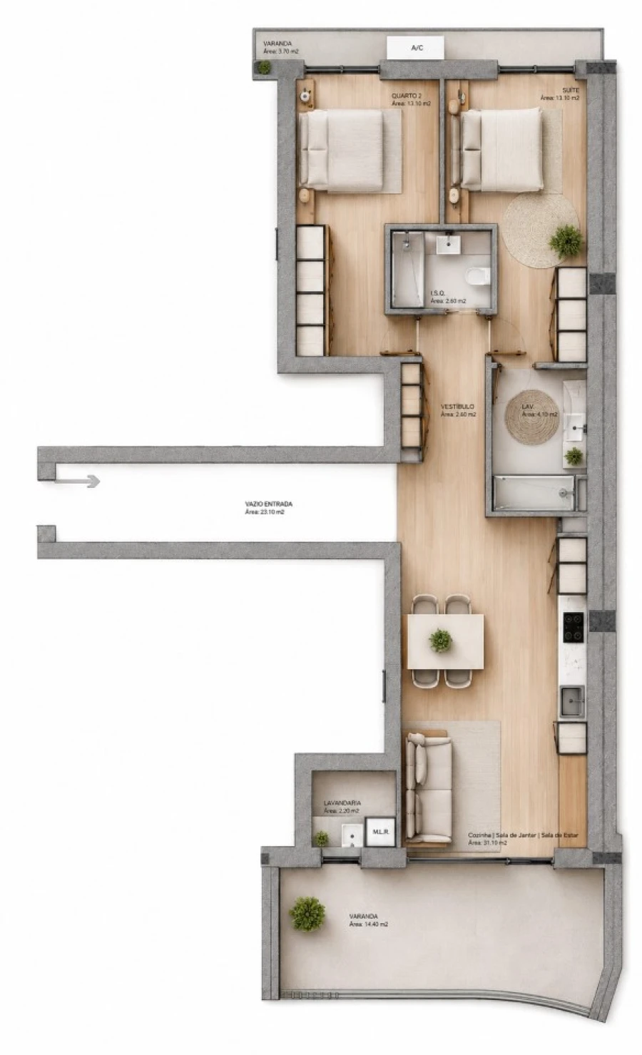 Apartamento T2 para Venda em Oliveira do Douro Planta 1