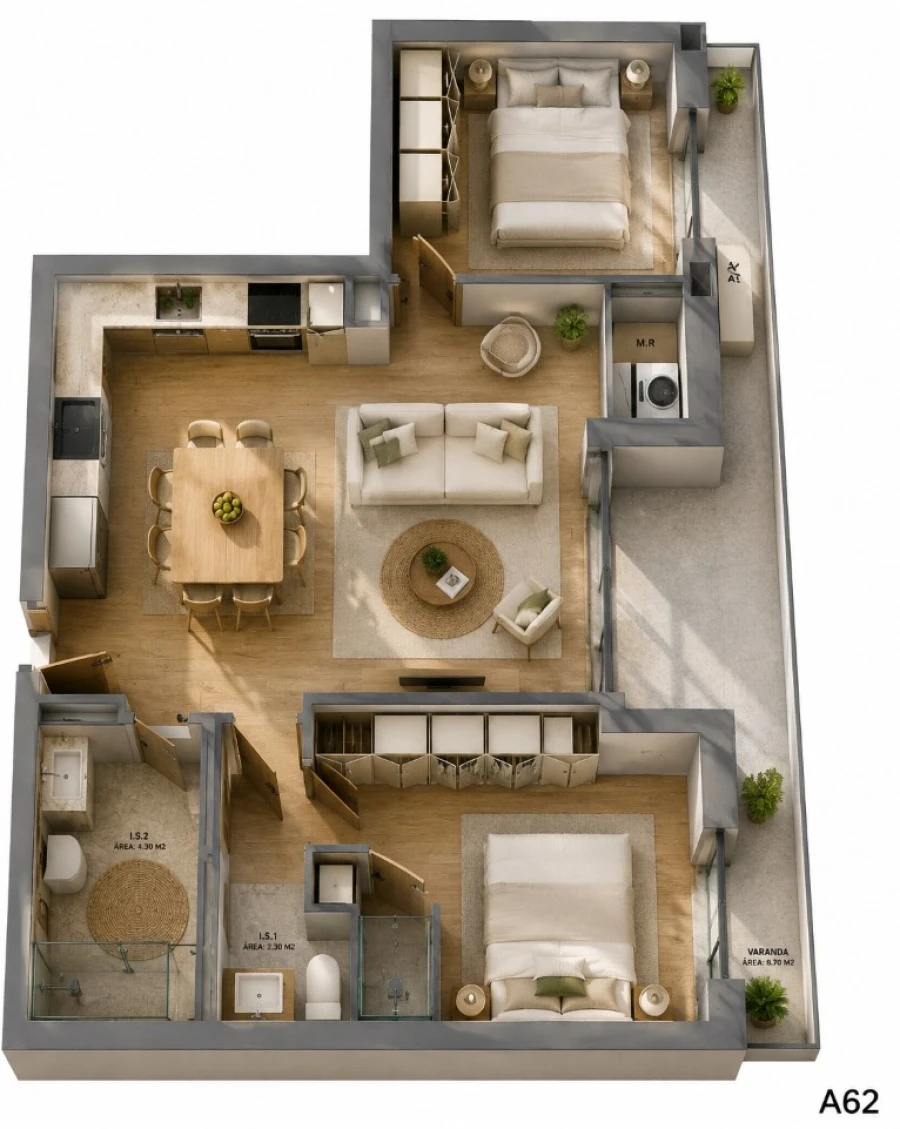 Apartamento T2 para Venda em Oliveira do Douro Planta 1