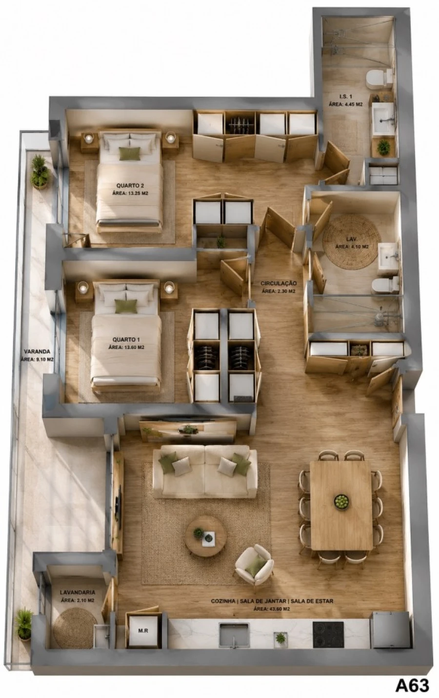 Apartamento T2 para Venda em Oliveira do Douro Planta 1