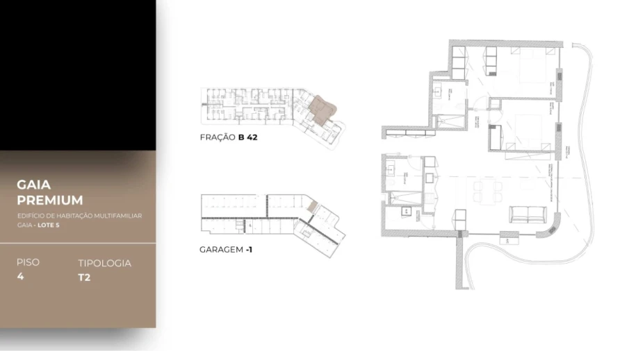 Apartamento T2 para Venda em Oliveira do Douro Planta 1