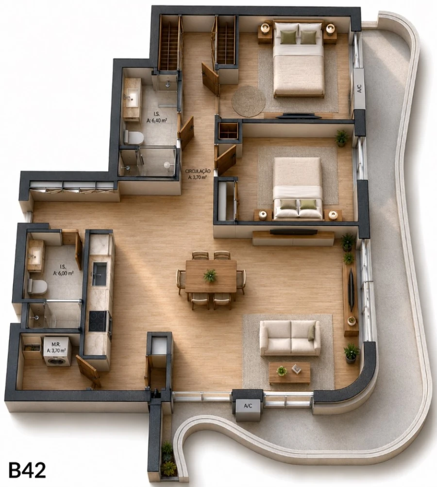 Apartamento T2 para Venda em Oliveira do Douro Planta 1