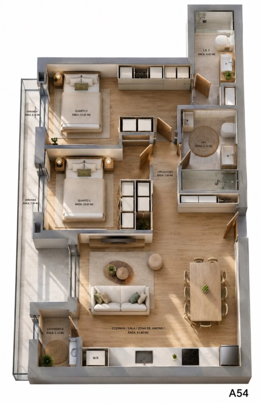 Apartamento T2 para Venda em Oliveira do Douro Planta 1