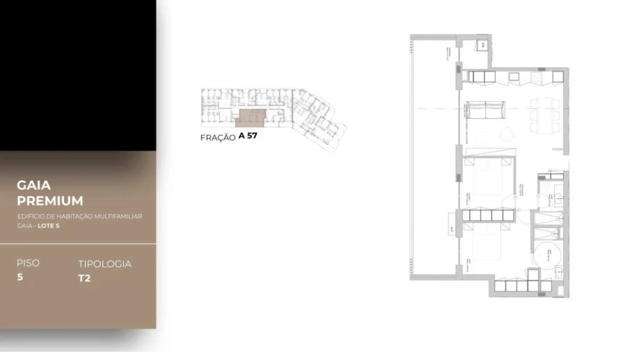 Apartamento T2 para Venda em Oliveira do Douro Planta 1