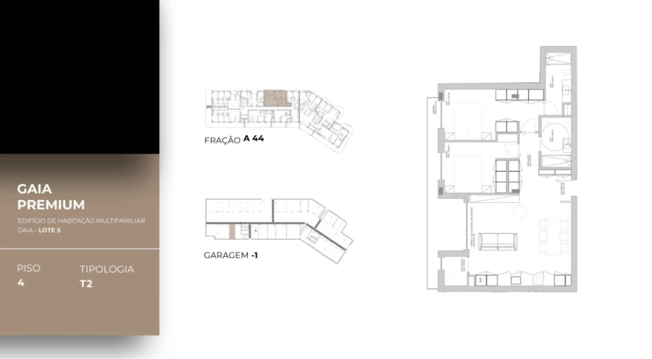 Apartamento T2 para Venda em Oliveira do Douro Planta 1