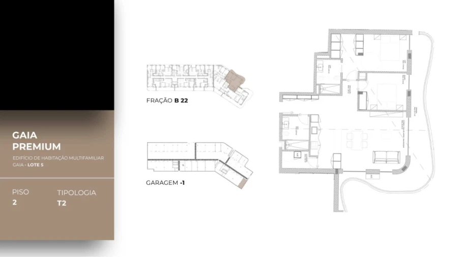 Apartamento T2 para Venda em Oliveira do Douro Planta 1