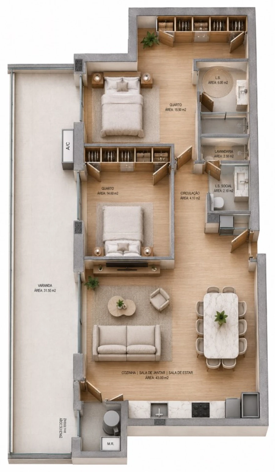 Apartamento T2 para Venda em Oliveira do Douro Planta 1