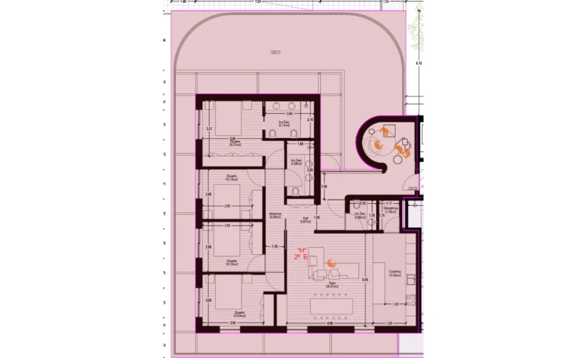 Apartamento T4 para Venda em Real, Ataíde e Oliveira Planta 1