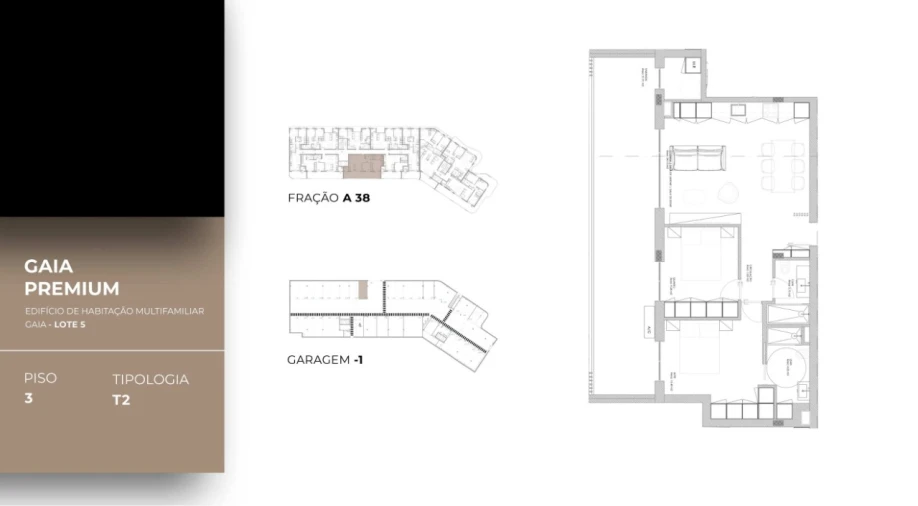 Apartamento T2 para Venda em Oliveira do Douro Planta 1