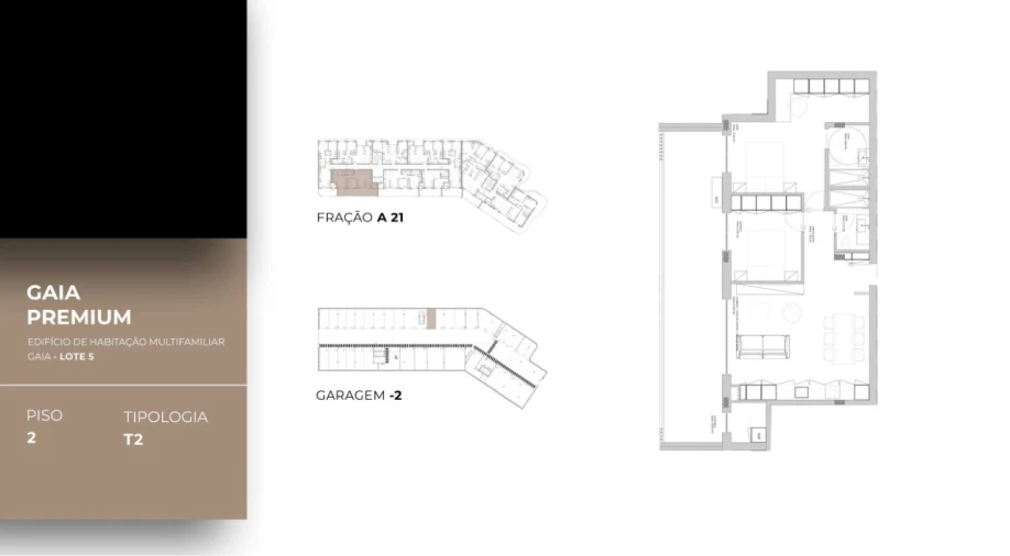 Apartamento T2 para Venda em Oliveira do Douro Planta 1