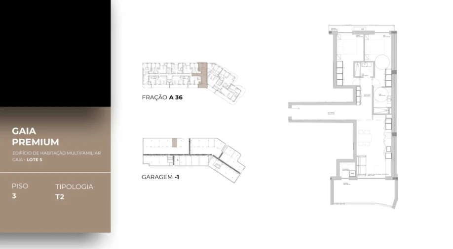 Apartamento T2 para Venda em Oliveira do Douro Planta 1