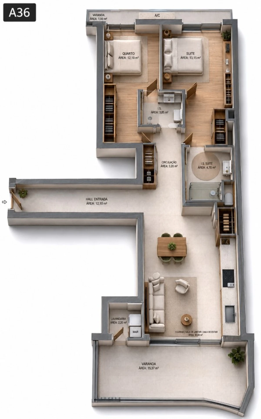 Apartamento T2 para Venda em Oliveira do Douro Planta 1