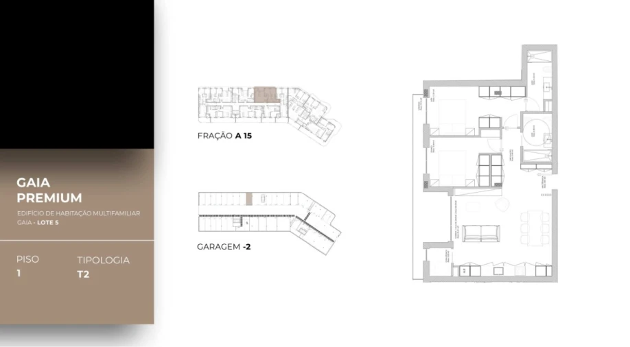 Apartamento T2 para Venda em Oliveira do Douro Planta 1