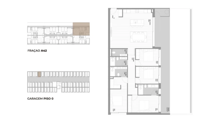 Apartamento T4 para Venda em Fânzeres e São Pedro da Cova Planta 1