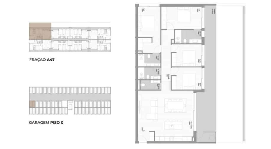 Apartamento T4 para Venda em Fânzeres e São Pedro da Cova Planta 1