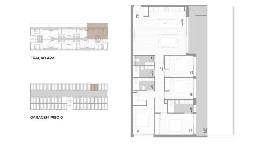 Apartamento T4 para Venda em Fânzeres e São Pedro da Cova Planta 1