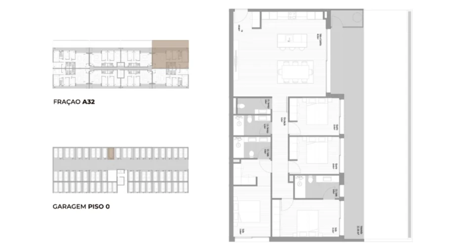 Apartamento T4 para Venda em Fânzeres e São Pedro da Cova Planta 1