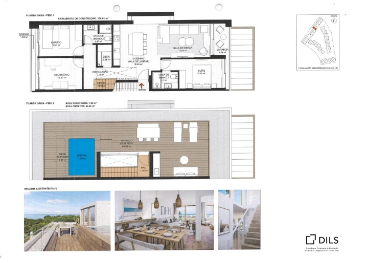 Apartamento T2 para Venda em Porto Covo Planta 1