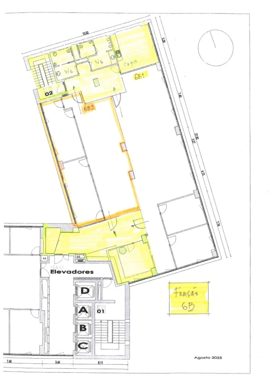 Escritório para Arrendamento em Algés, Linda-A-Velha e Cruz Quebrada-Dafundo Planta 1