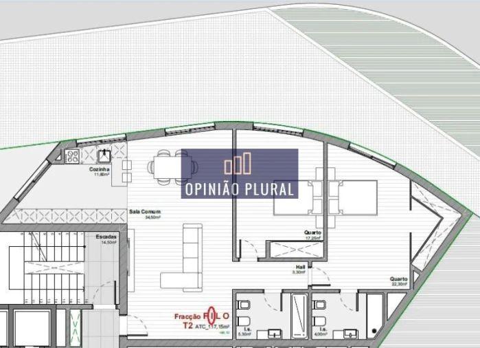 Apartamento T2 para Venda em Mafamude e Vilar do Paraíso Foto 15