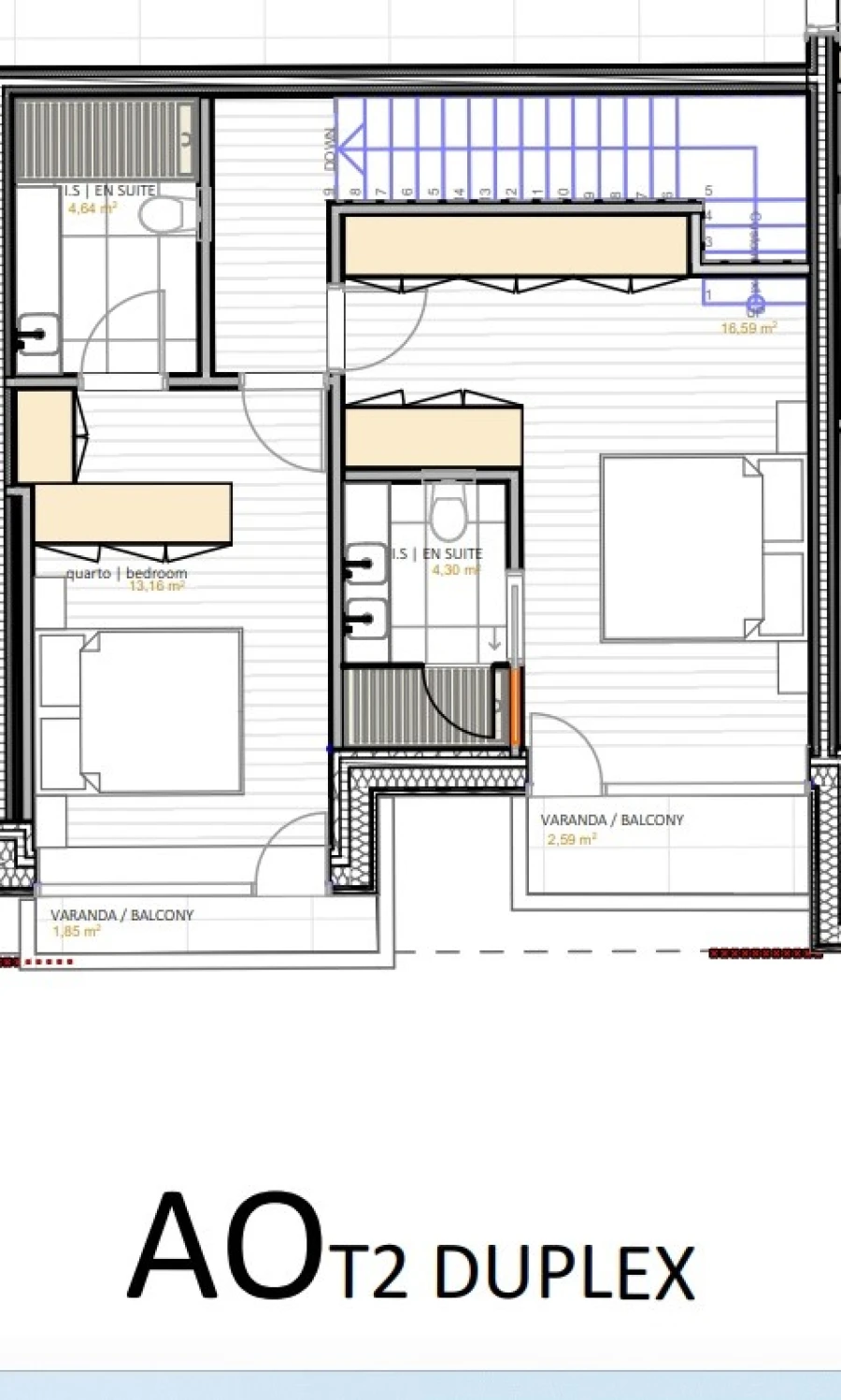 Apartamento T2 para Venda em Portimão Planta 2