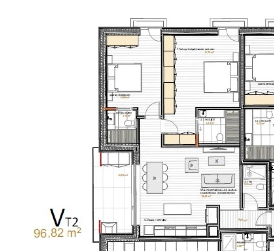 Apartamento T2 para Venda em Portimão Planta 1