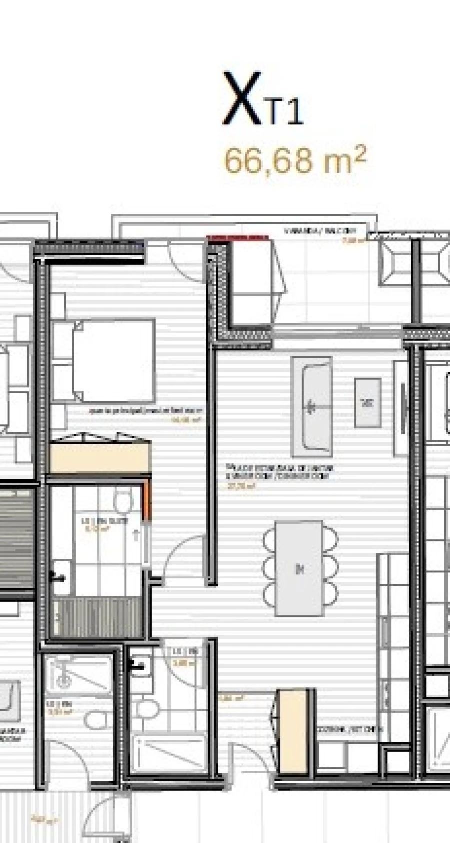 Apartamento T1 para Venda em Portimão Planta 1
