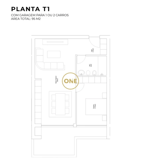 Apartamento T1 para Venda em Valongo