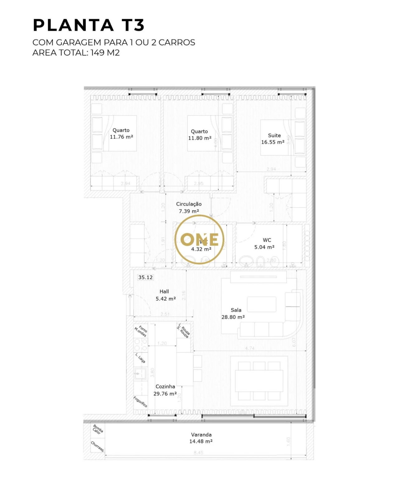 Apartamento T3 para Venda em São João Baptista Foto 9