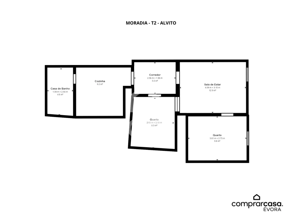 Moradia T2 para Venda em Alvito Foto 14