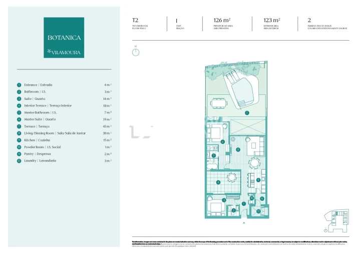 Apartamento T2 para Venda em Quarteira Planta 1