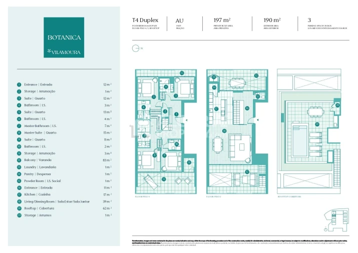 Apartamento T4 para Venda em Quarteira Planta 1