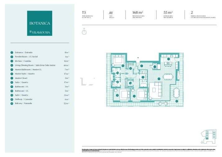 Apartamento T3 para Venda em Quarteira Planta 1