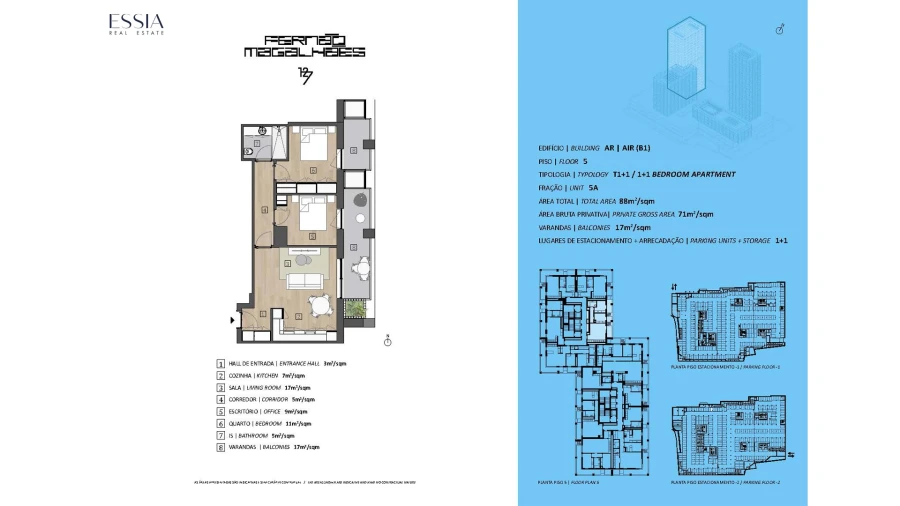 Apartamento T1 para Venda em Bonfim Planta 1