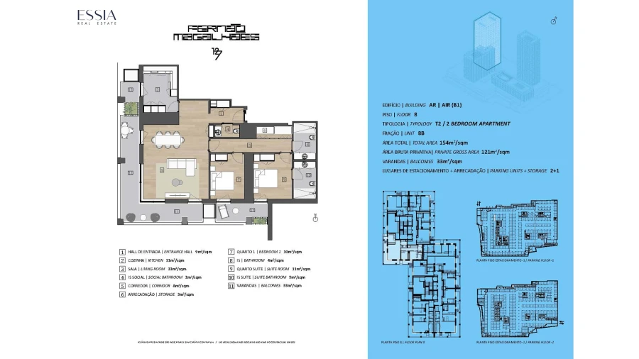 Apartamento T2 para Venda em Bonfim Planta 1