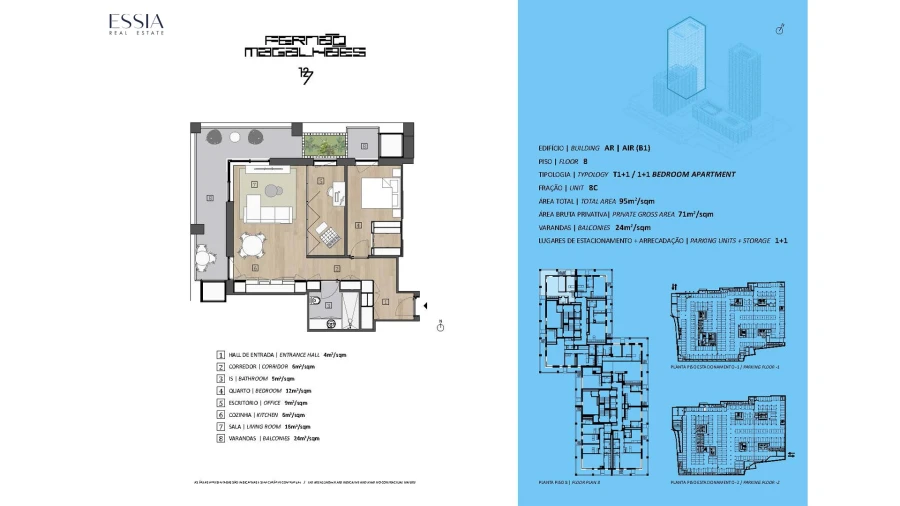 Apartamento T1 para Venda em Bonfim Planta 1