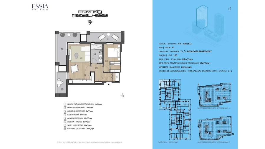 Apartamento T1 para Venda em Bonfim Planta 1