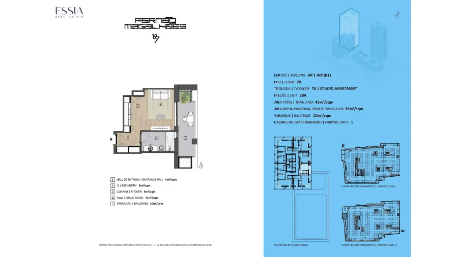 Apartamento T0 para Venda em Bonfim Planta 1