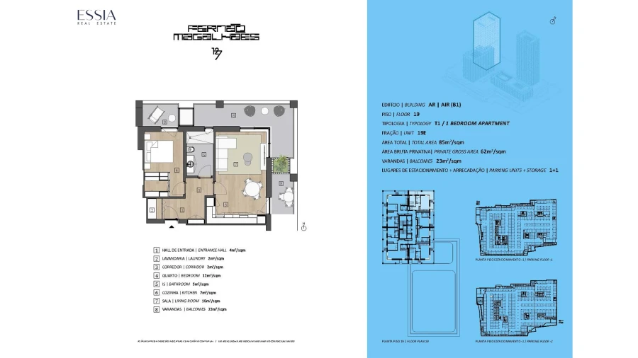 Apartamento T1 para Venda em Bonfim Planta 1
