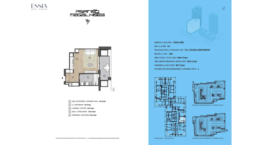 Apartamento T0 para Venda em Bonfim Planta 1