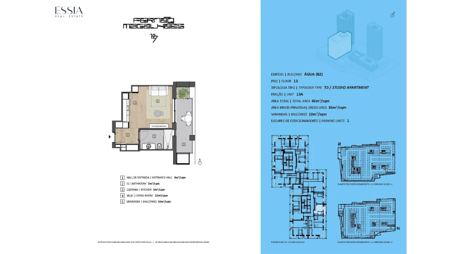 Apartamento T0 para Venda em Bonfim Planta 1