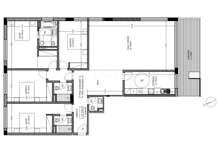 Apartamento T4 para Venda em Lordelo do Ouro e Massarelos Planta 1