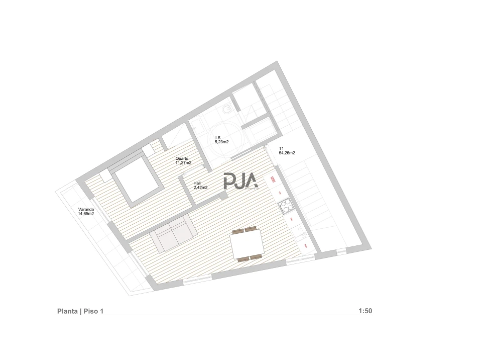 Apartamento T1 para Arrendamento em Abraveses Foto 4