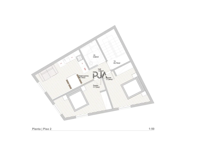 Apartamento T2 para Arrendamento em Abraveses Foto 3