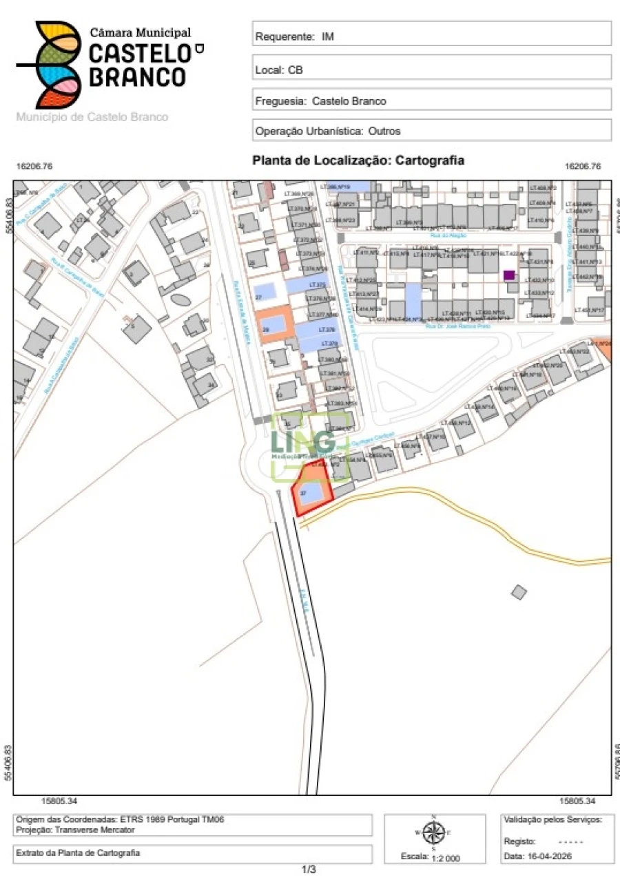 Terreno para Venda em Castelo Branco Planta 1