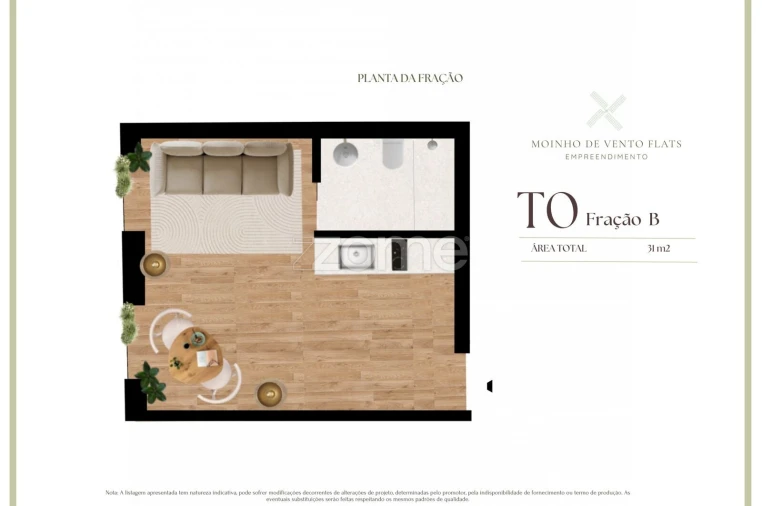 Apartamento T1 para Venda em Matosinhos e Leça da Palmeira Planta 1