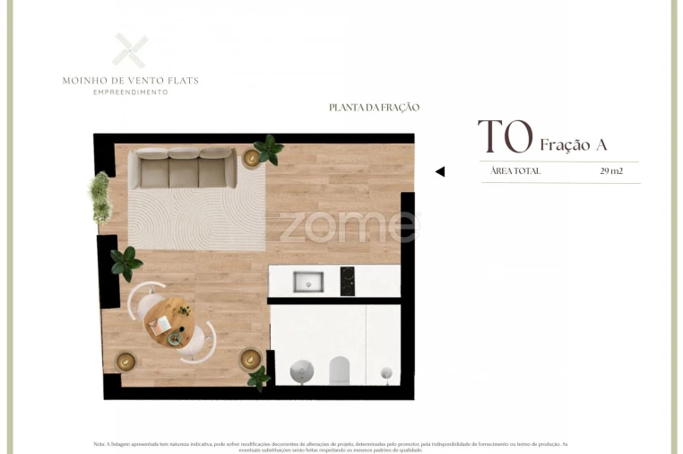 Apartamento T1 para Venda em Matosinhos e Leça da Palmeira Planta 1